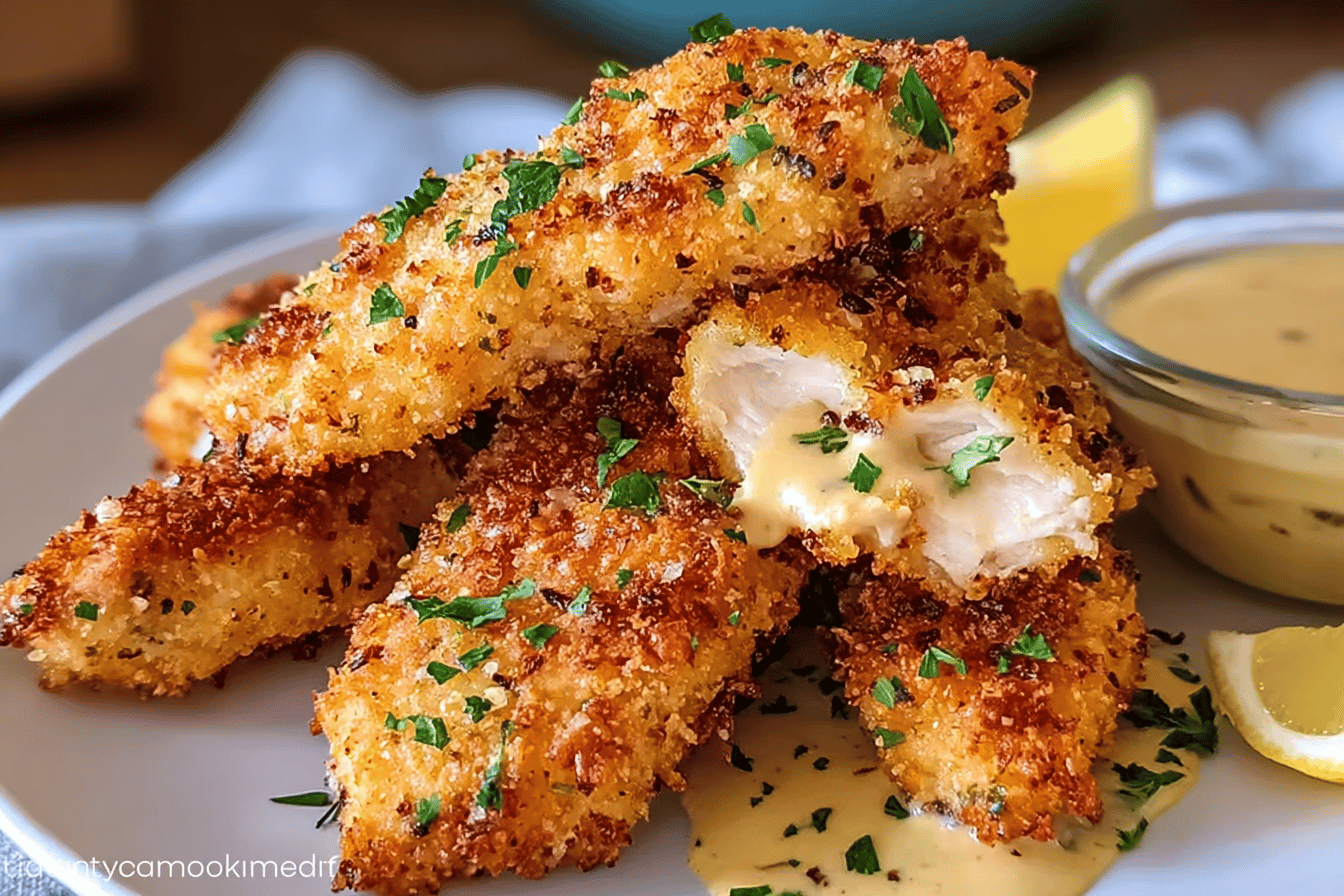 Crispy Chicken Tenders Recipe For Perfectly Crunchy And Juicy Bites 7 Lemon Garlic Parmesan Chicken Tenders