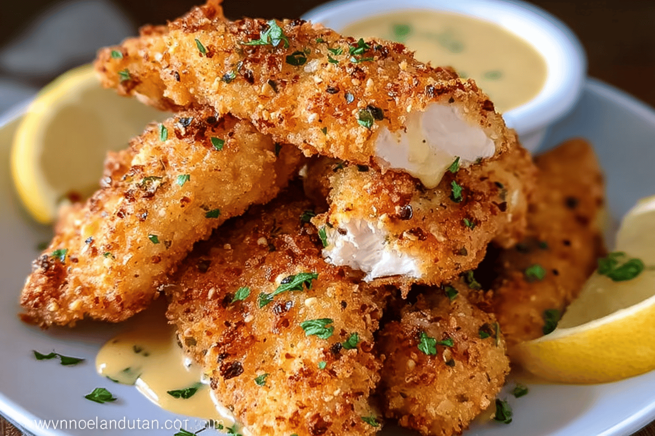 Crispy Chicken Tenders Recipe For Perfectly Crunchy And Juicy Bites 6 Lemon Garlic Parmesan Chicken Tenders