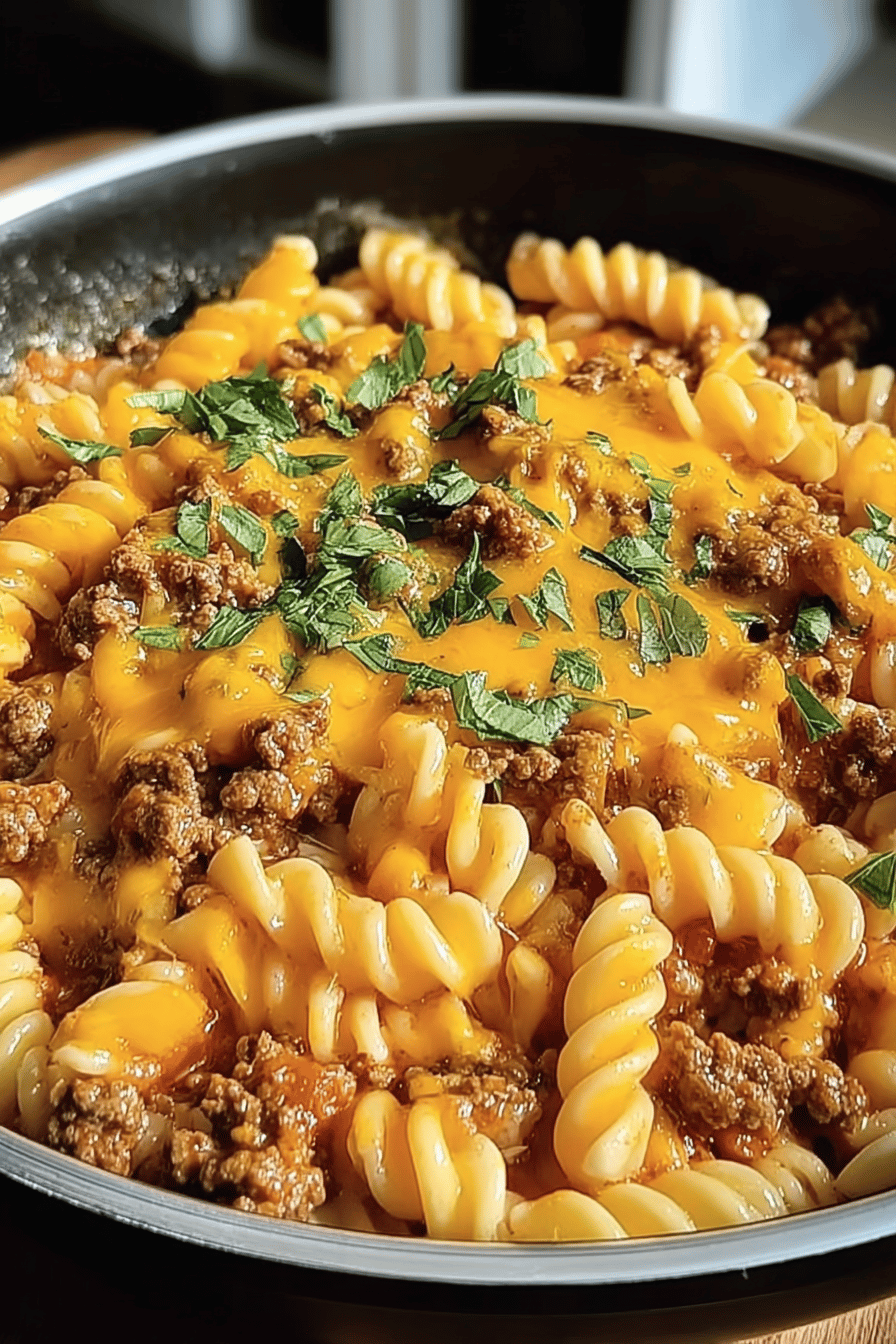 One Pot Cheeseburger Pasta