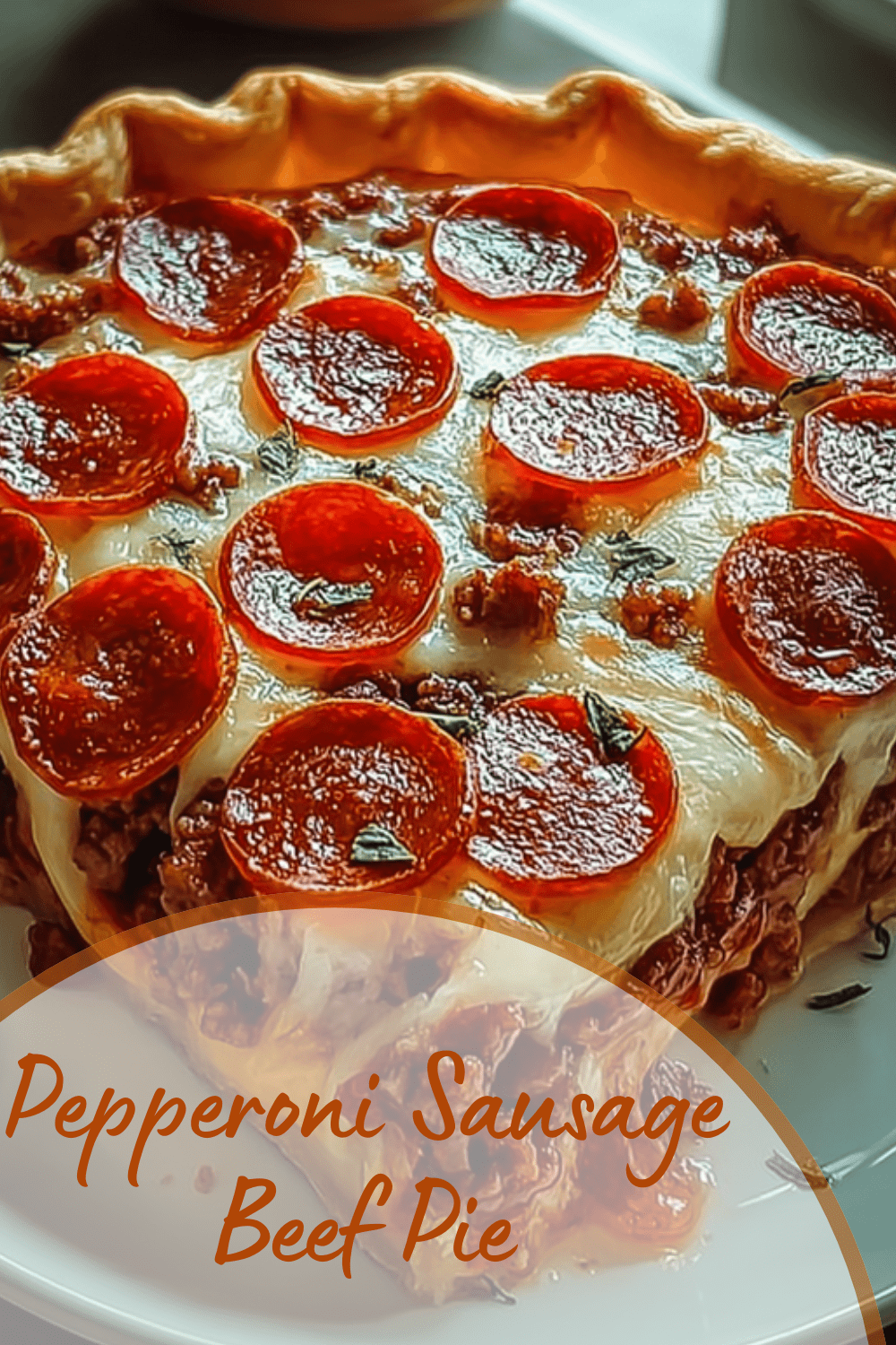 Deep Hamburger Sausage And Pepperoni Pie Recipe 7 Pepperoni Sausage Beef Pie