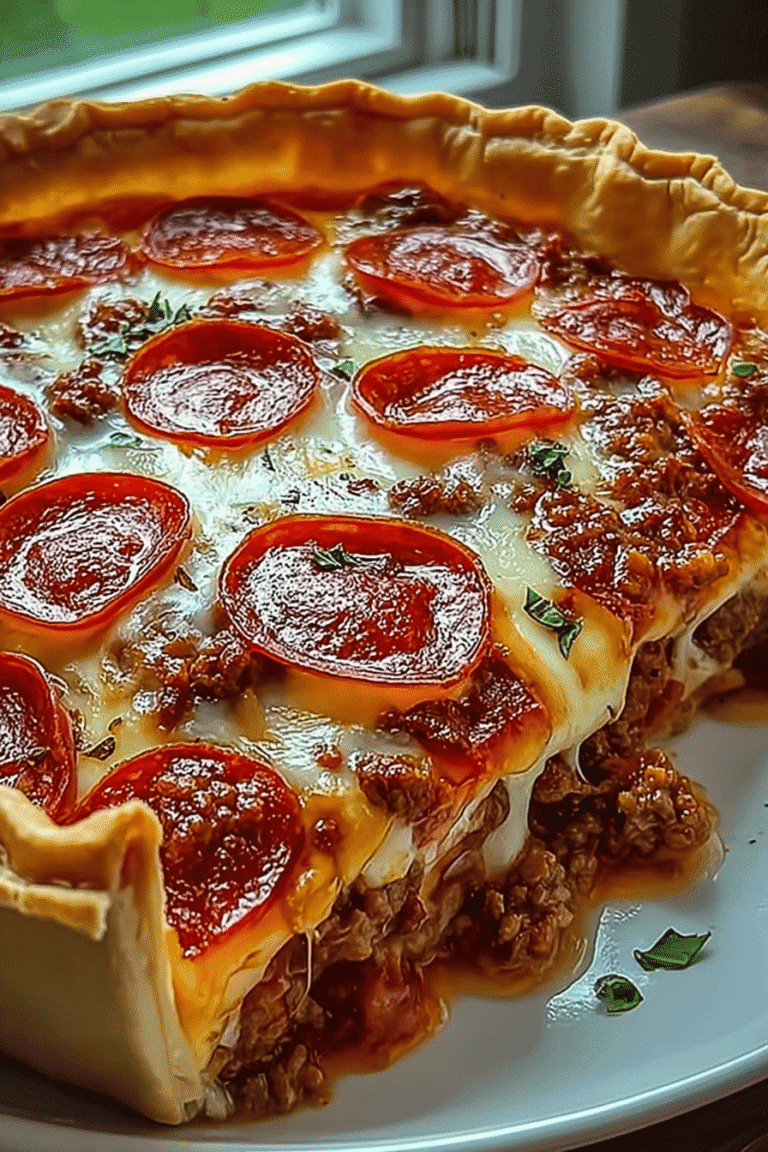 Deep Hamburger Sausage And Pepperoni Pie Recipe 8 Pepperoni Sausage Beef Pie 59.Png