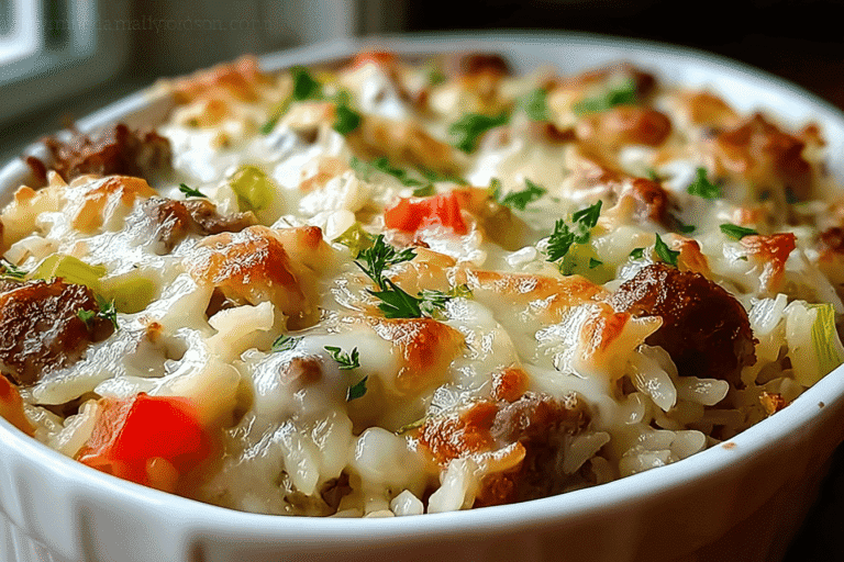 Philly Cheesesteak Alfredo Rice Casserole 9.Png