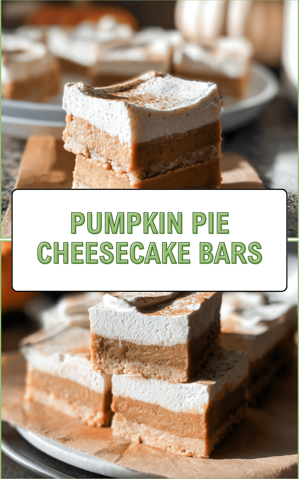 Pumpkin Pie Cheesecake Bars