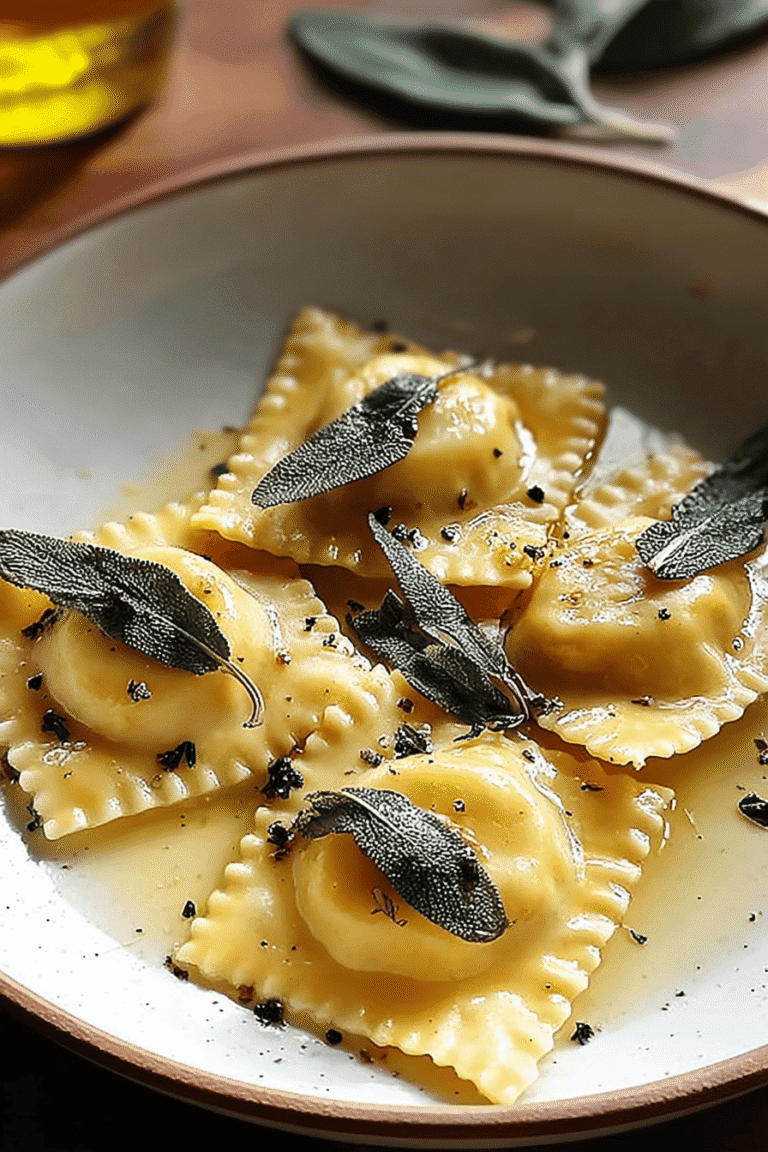 Ravioli Butter And Sage Recipe For A Classic Italian Dish 8 Ravioli Sage Butter Sauce 9.Png