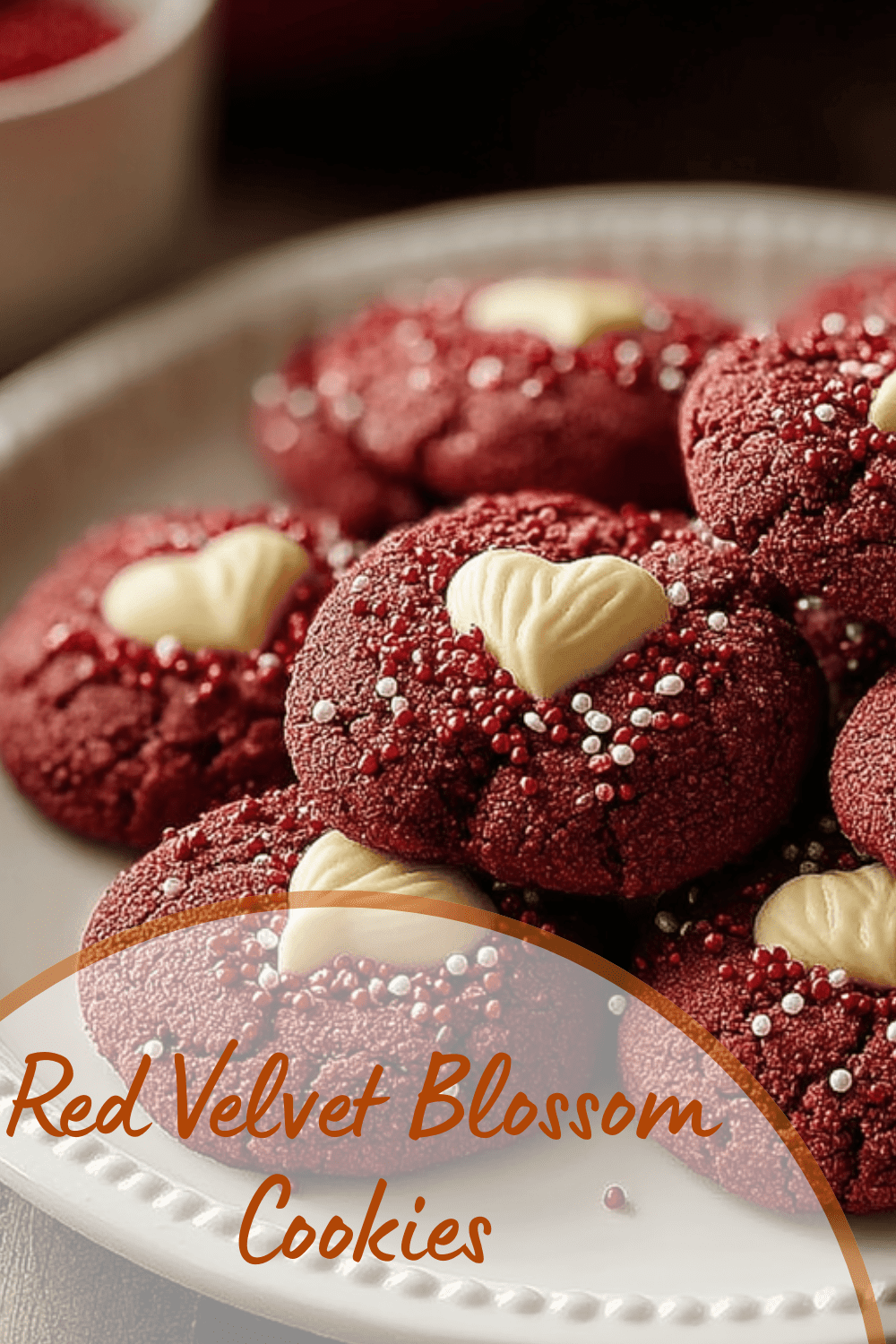 Red Velvet Blossom Cookies