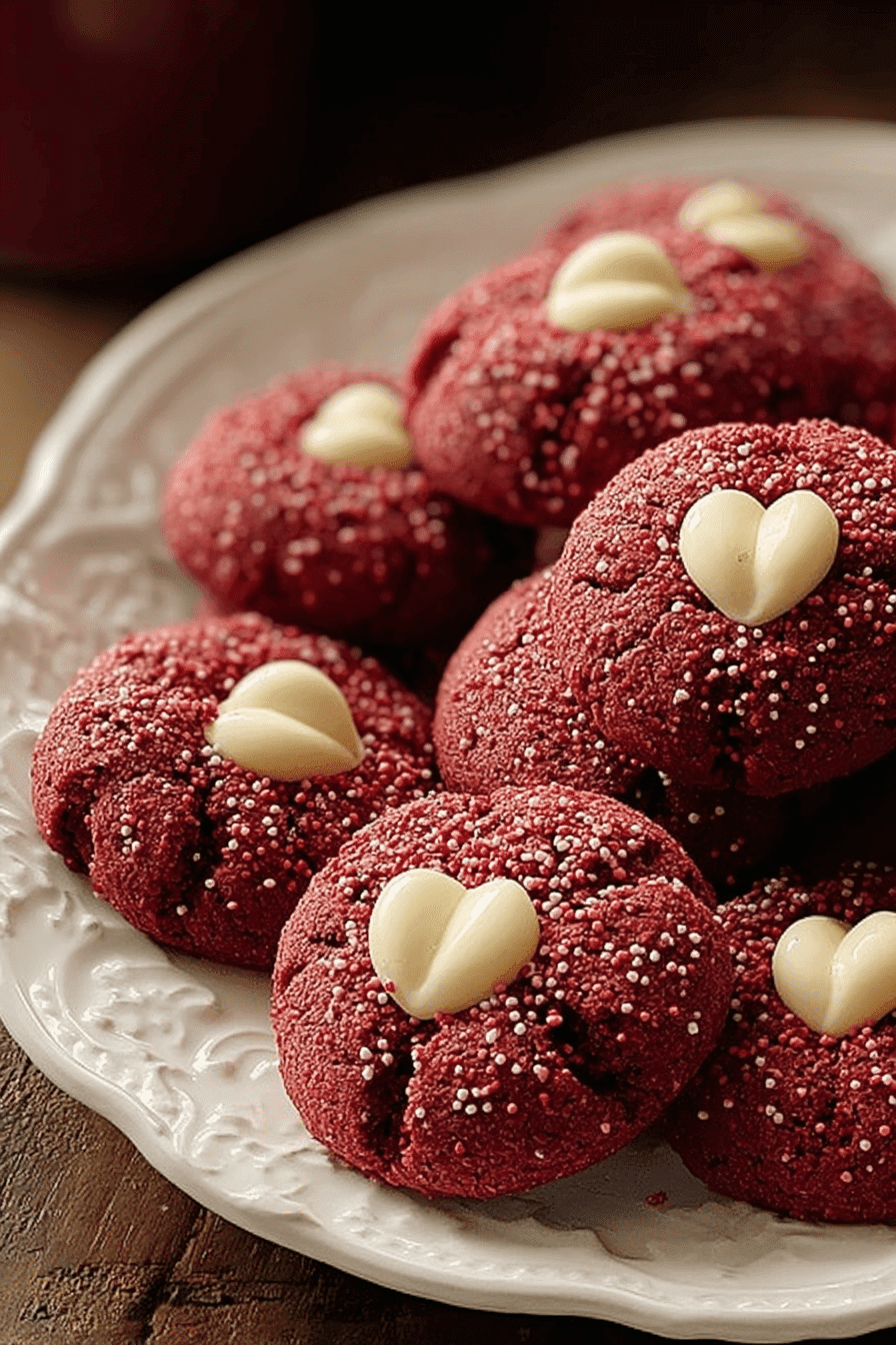 Red Velvet Blossom Cookies