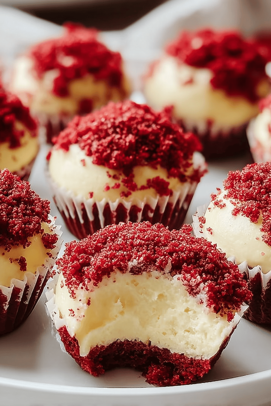 Red Velvet Cheesecake Bites