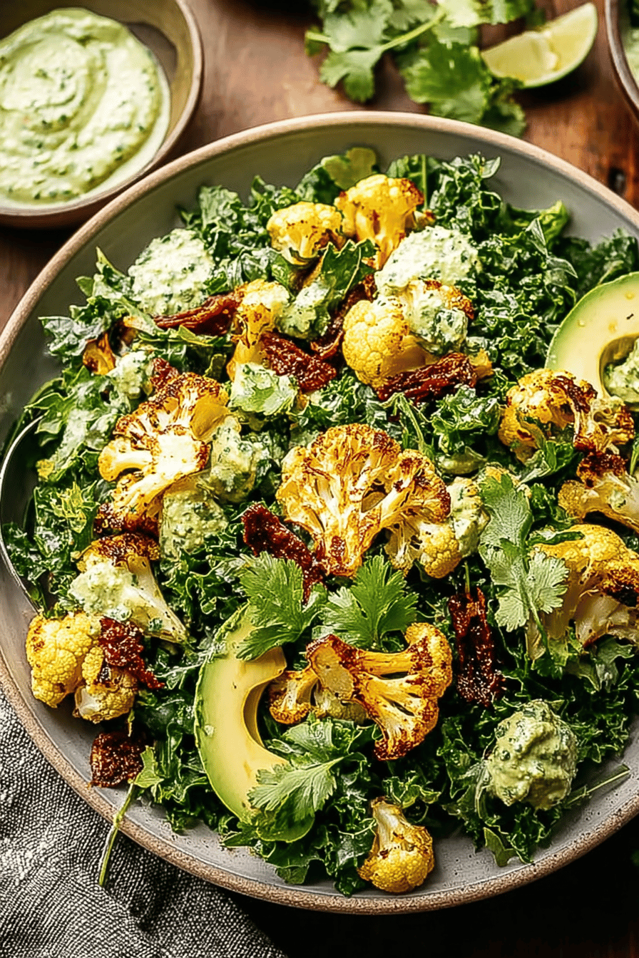 Roasted Cauliflower Goddess Salad