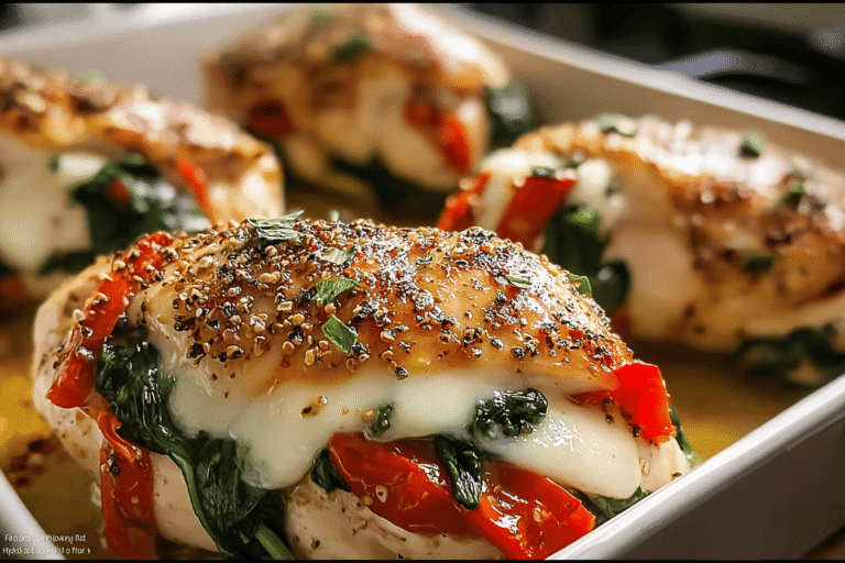 Roasted Red Pepper Spinach Stuffed Chicken With Mozzarella Cheese 8 Roasted Red Pepper Spinach Mozzarella Stuffed Chicken 63.Png