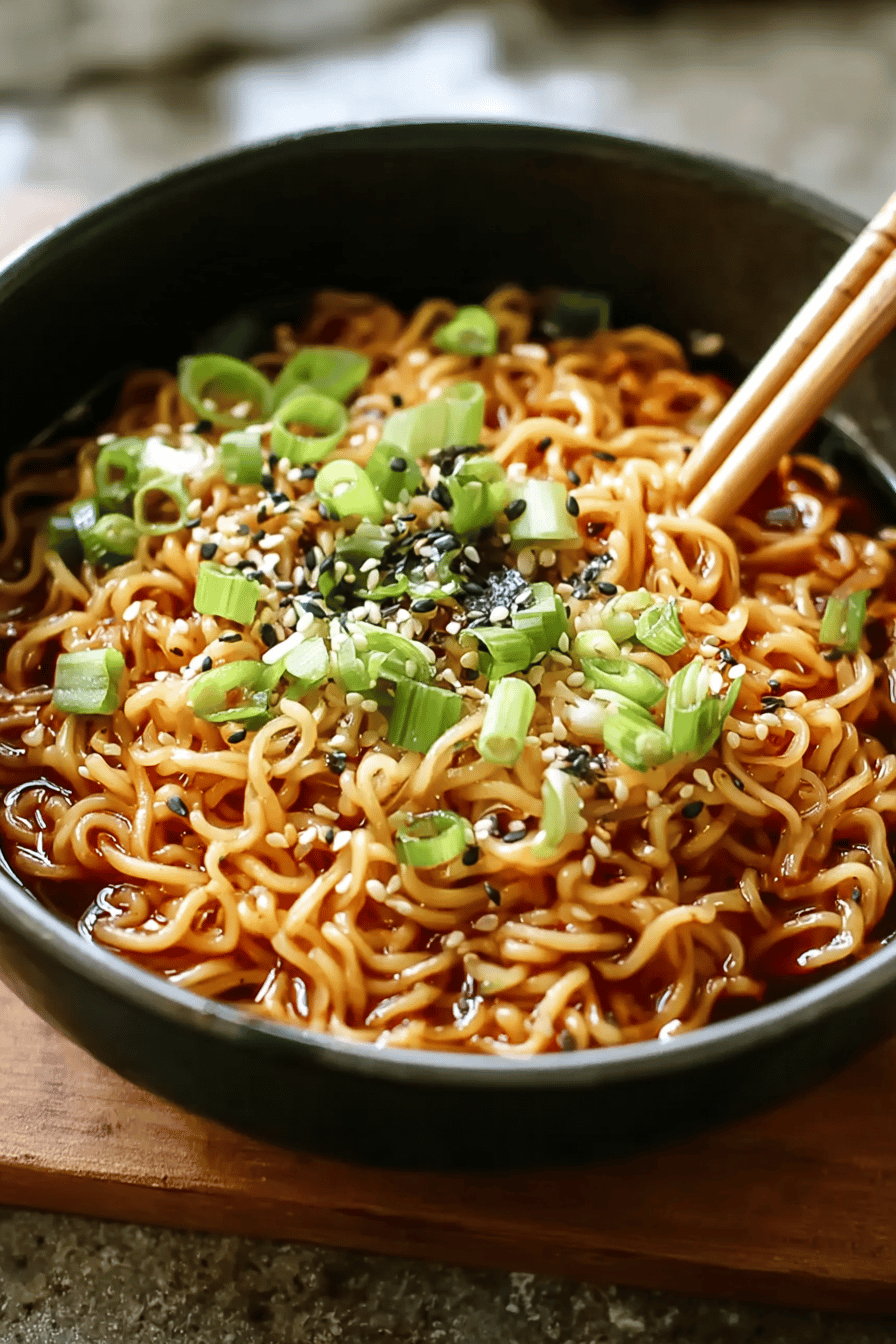 Sesame Garlic Ramen Noodles Recipe With Simple Homemade Sauce 6 Sesame Garlic Ramen Noodles
