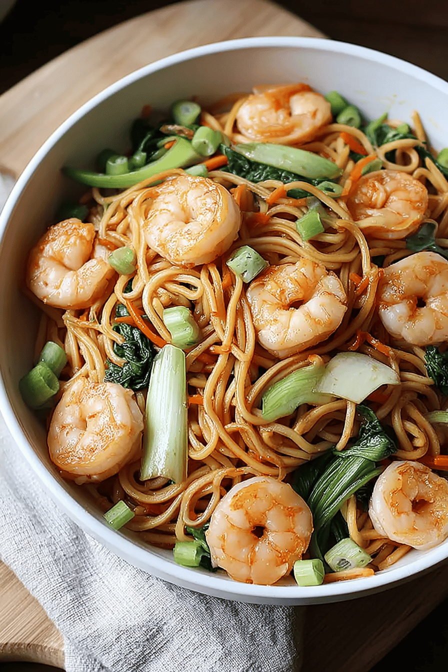 Shrimp Lo Mein Recipe With Quick, Flavorful Stir-Fried Noodles And Vegetables 6 Shrimp Lo Mein Noodles