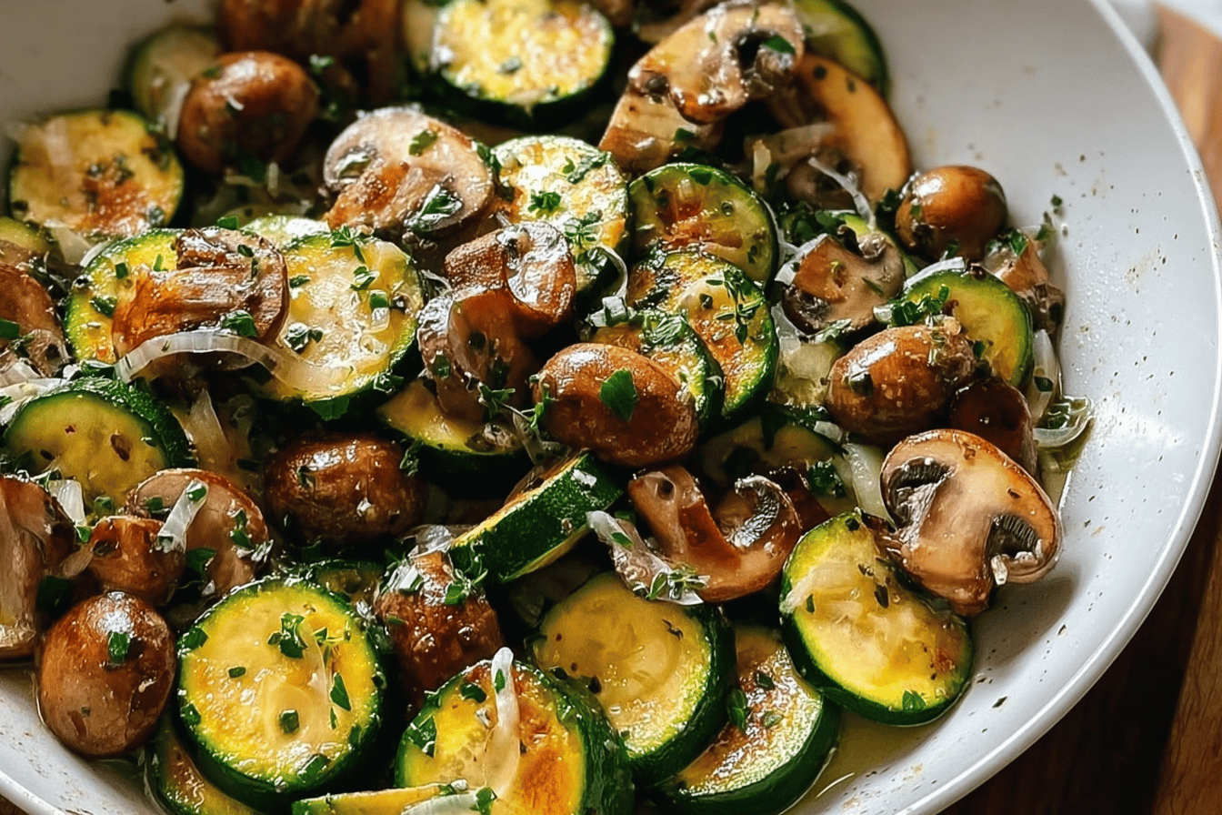 Skillet Zucchini Mushrooms Recipe