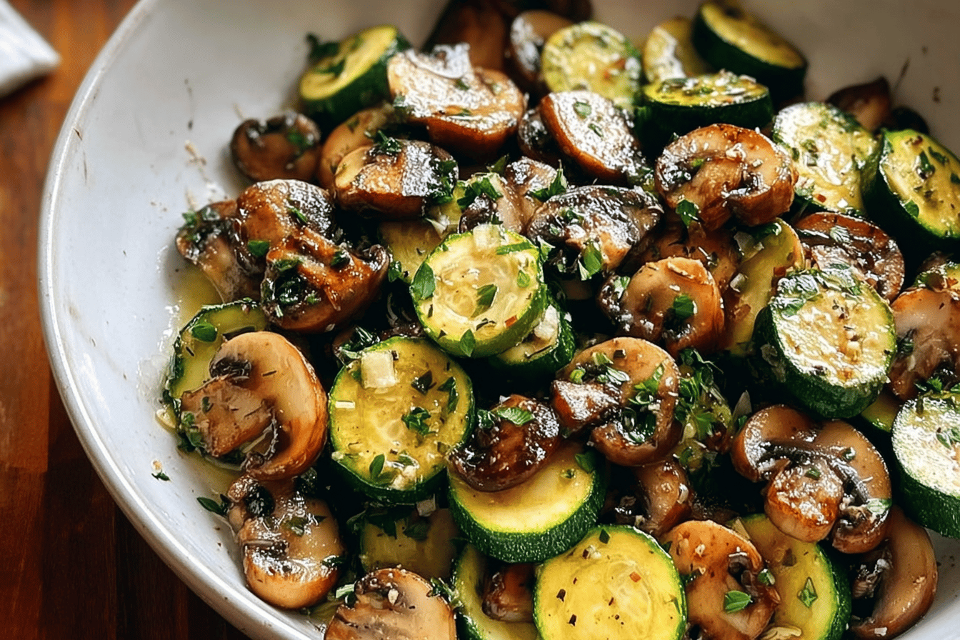 Skillet Zucchini Mushrooms Recipe
