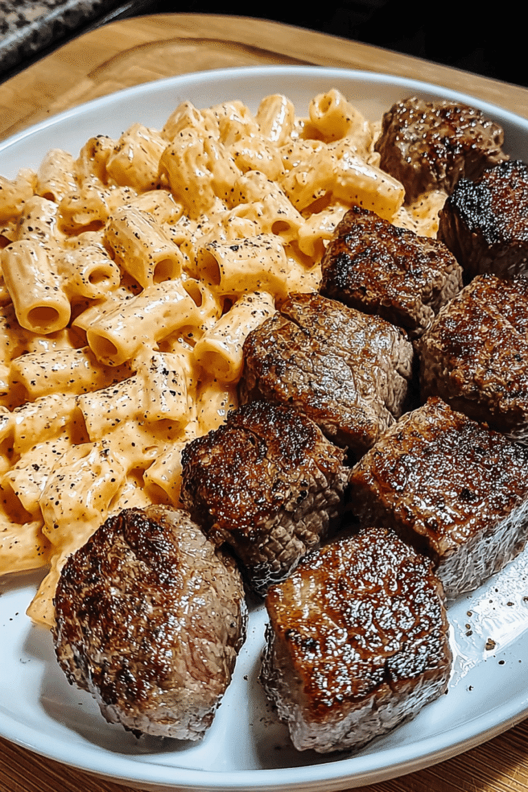 Cajun Steak Tips With Creamy Parmesan Rigatoni Sauce 8 Steak Cajun Cheesy Parmesan 31.Png