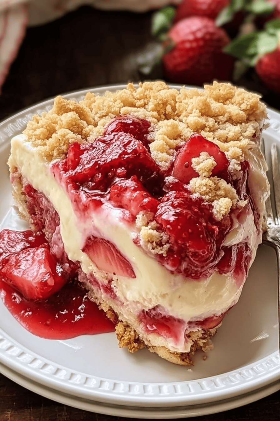 Strawberry Cheesecake Dump Cake