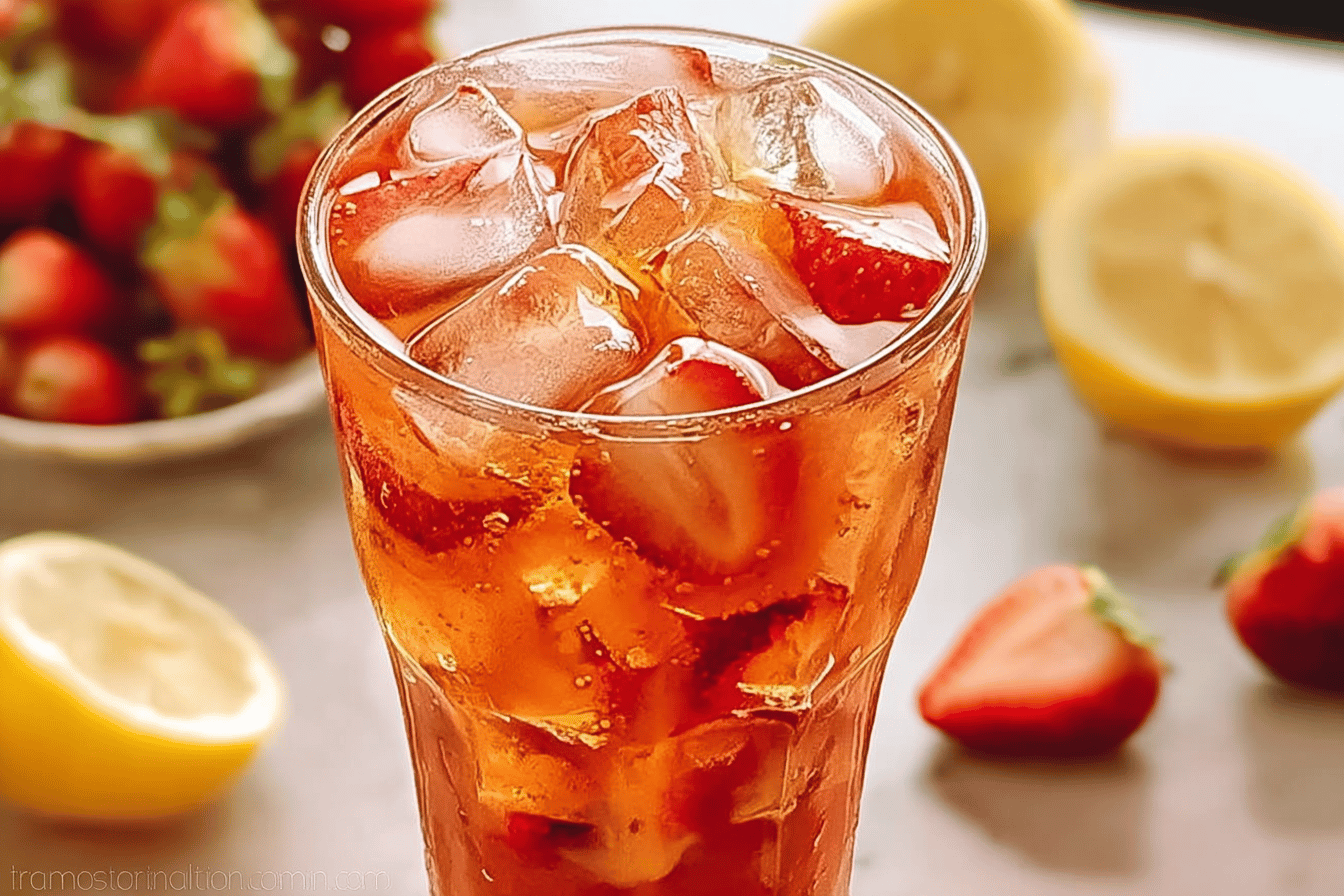 Southern Strawberry Sweet Iced Tea Recipe For Refreshing Summer Sips 6 Strawberry Iced Tea