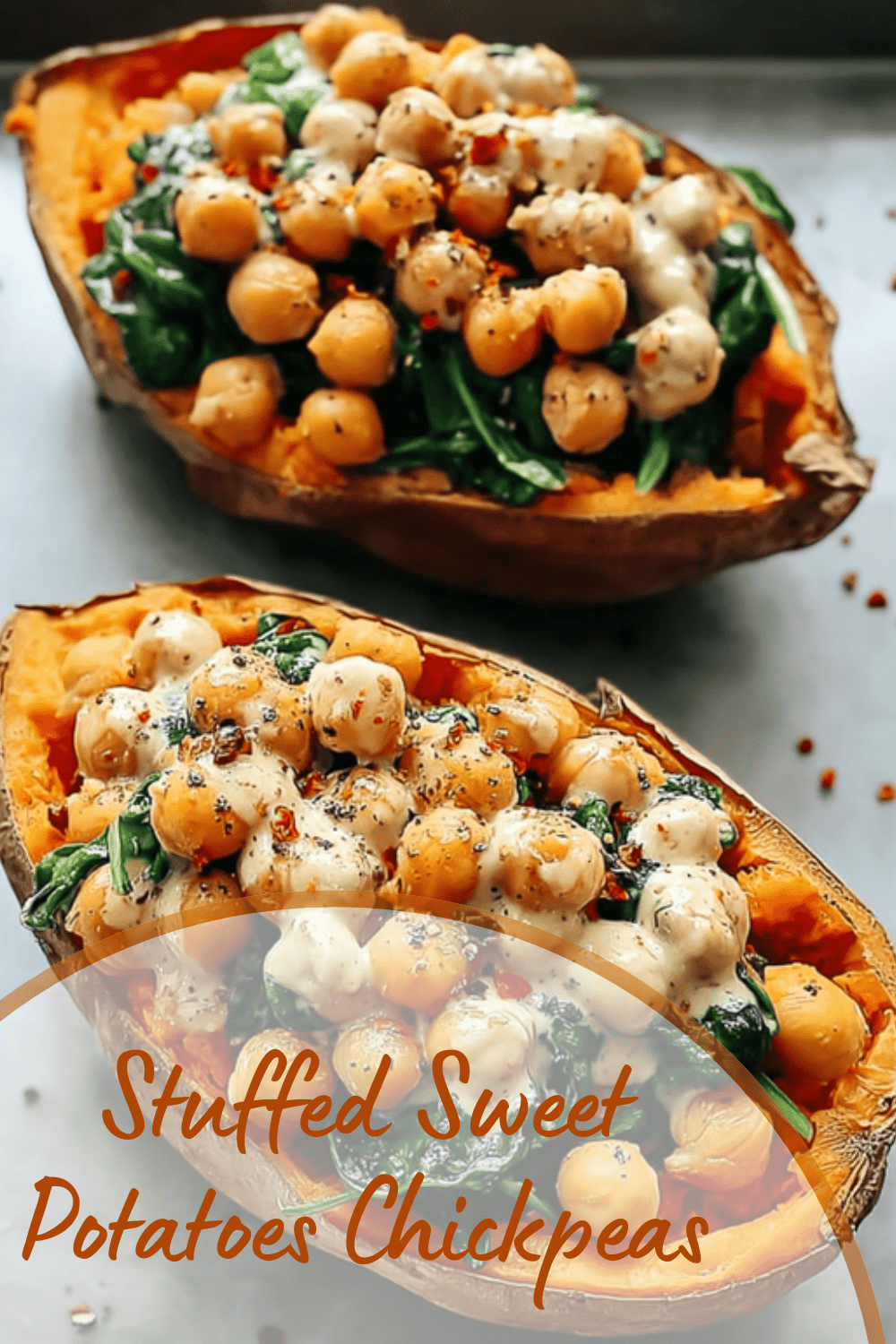 Stuffed Sweet Potatoes Chickpeas