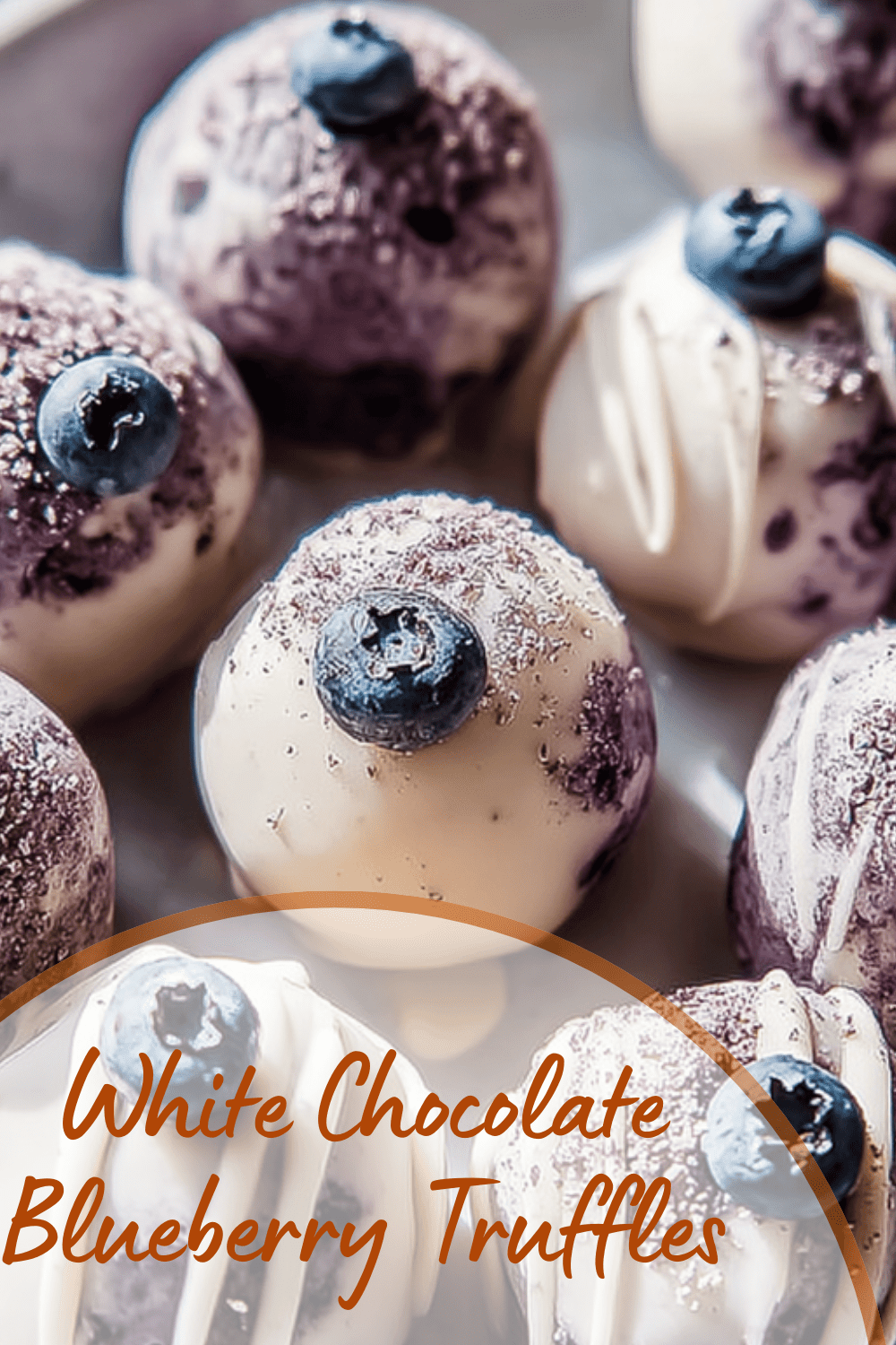 White Chocolate Blueberry Truffles