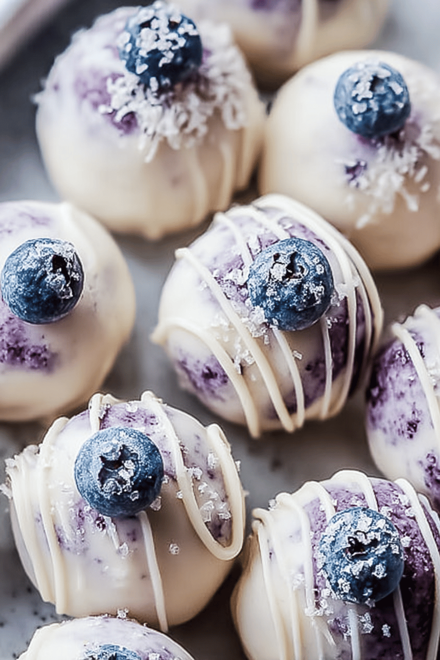 White Chocolate Blueberry Truffles