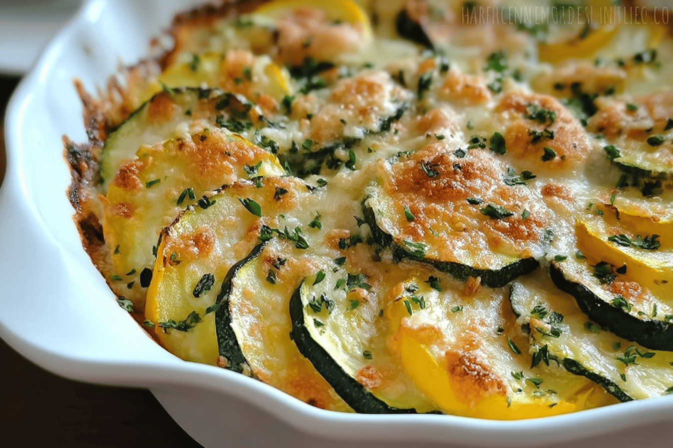 Zucchini And Yellow Squash Au Gratin With Creamy Cheese Sauce 7 Zucchini Yellow Squash Au Gratin
