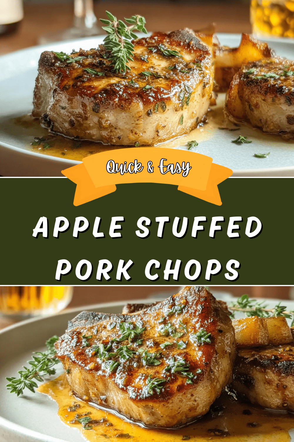 Apple Stuffed Pork Chops