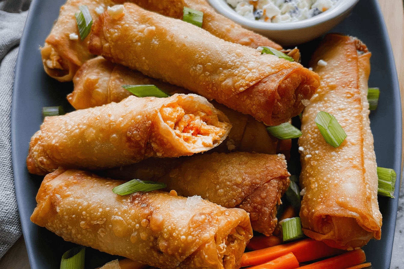 Buffalo Chicken Egg Rolls