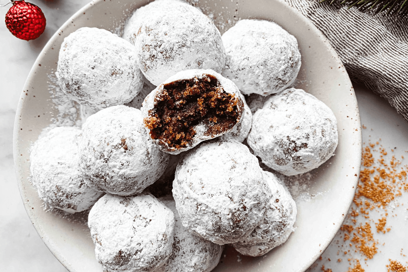 Chocolate Snowball Cookies