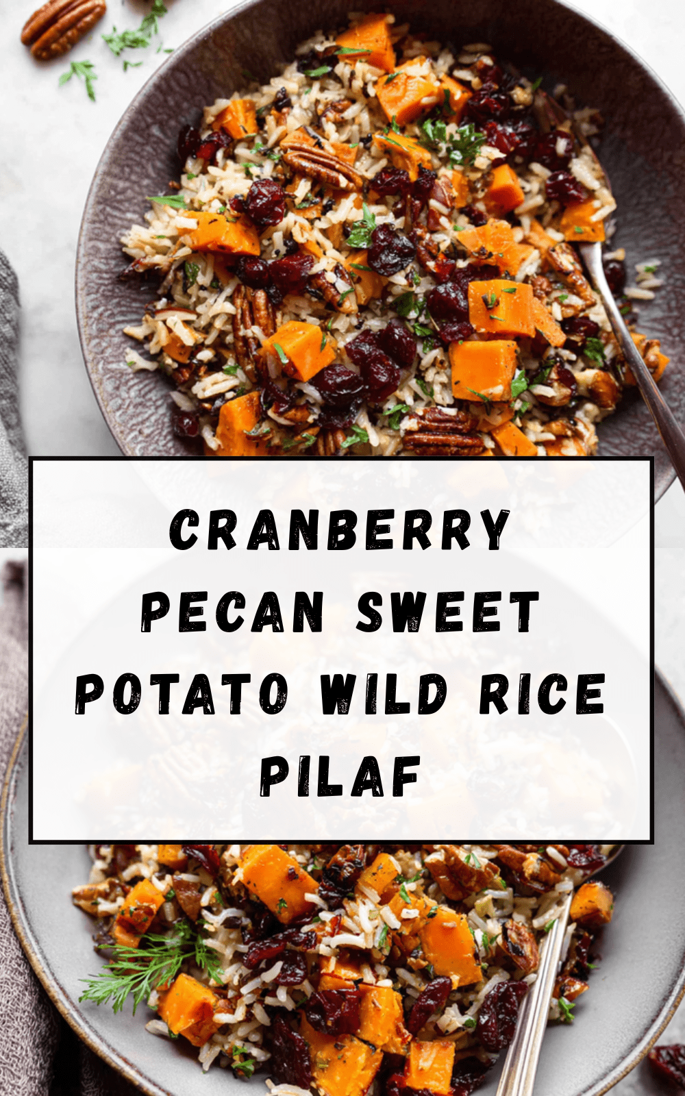 Cranberry Pecan Sweet Potato Wild Rice Pilaf