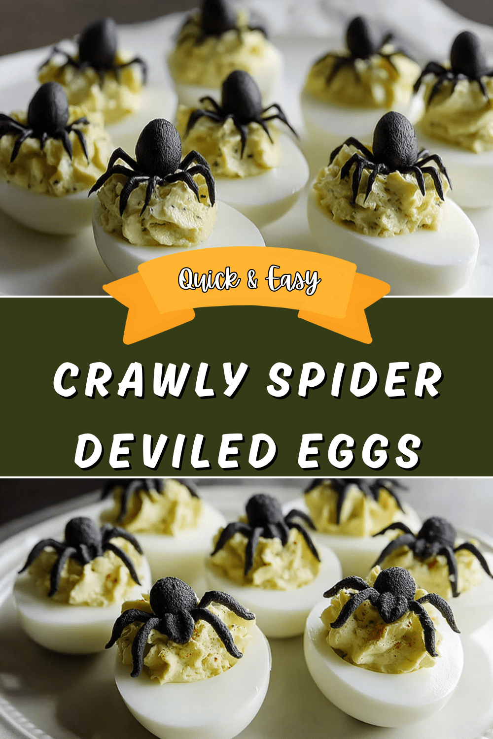 Crawly Spider Deviled Eggs