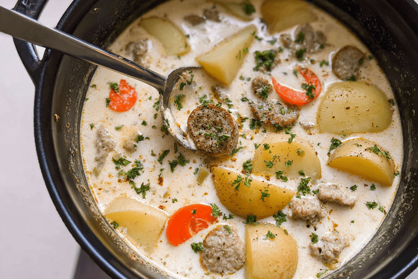 Creamy Italian Sausage Soup With Rich Tomato And Herb Flavors 6 Creamy Potato And Sausage Soup