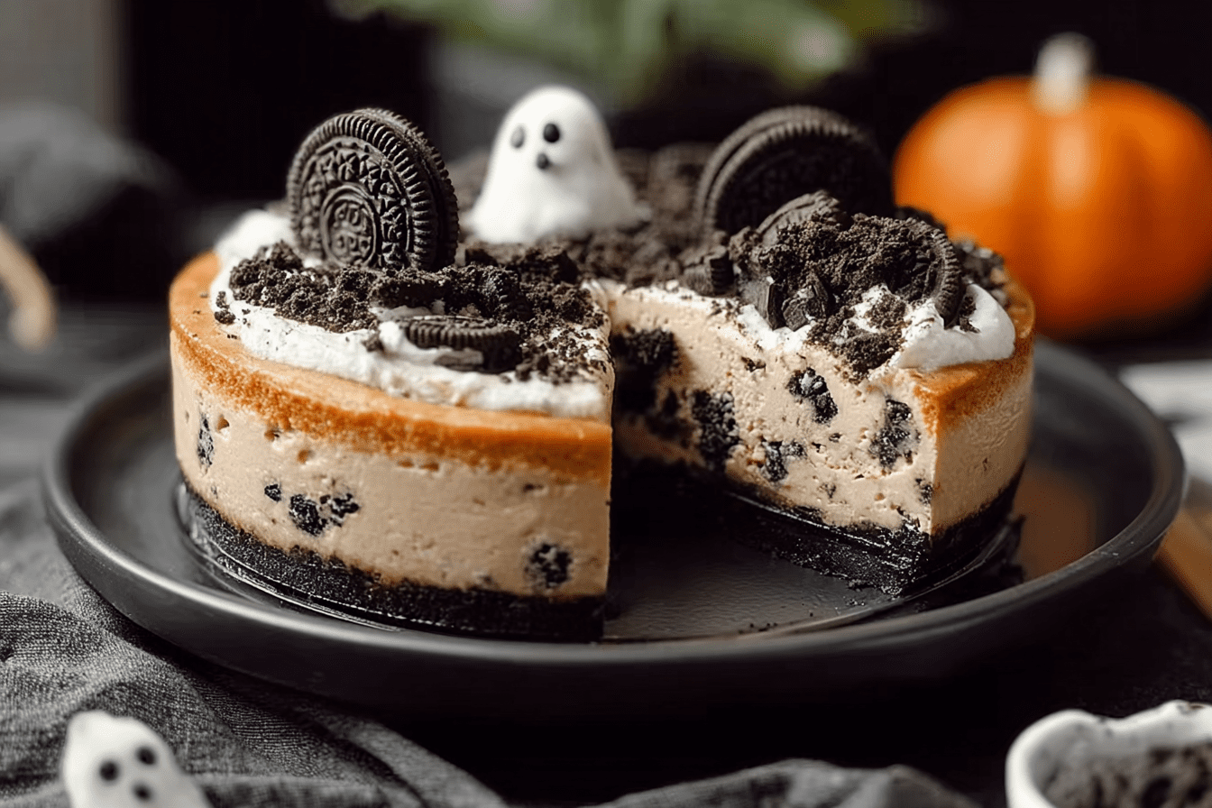 Halloween Cookies And Cream Cheesecake
