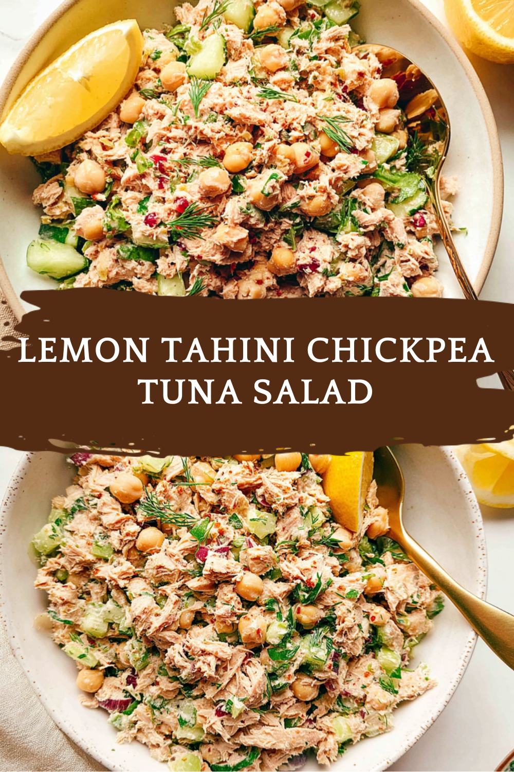 Lemon Tahini Chickpea Tuna Salad
