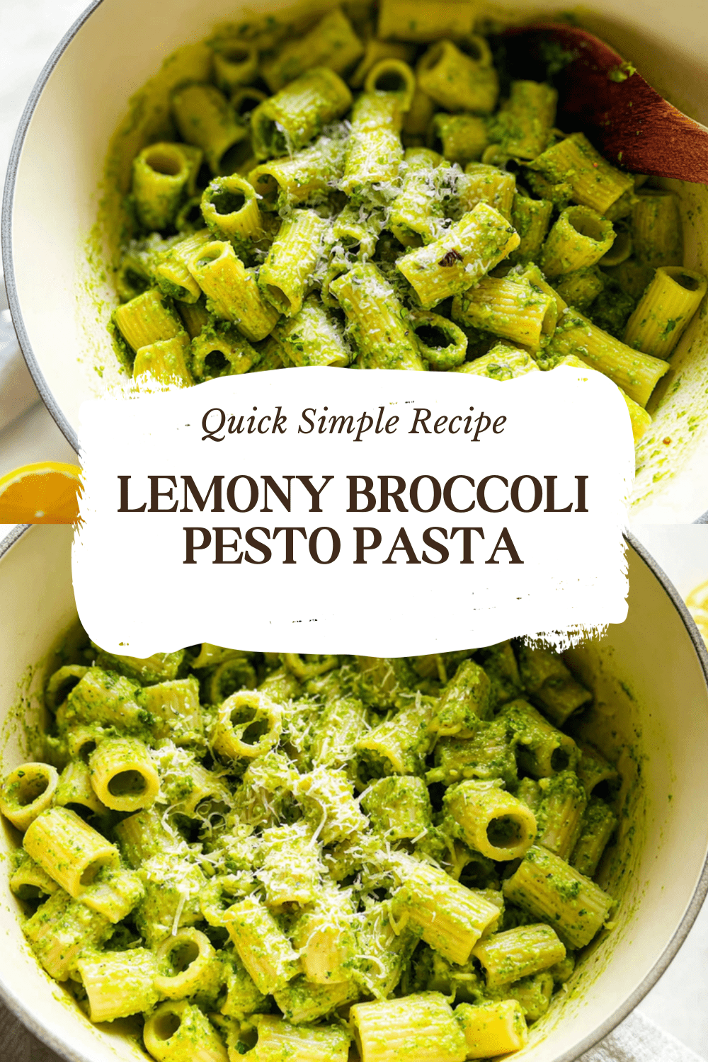 Lemony Broccoli Pesto Pasta
