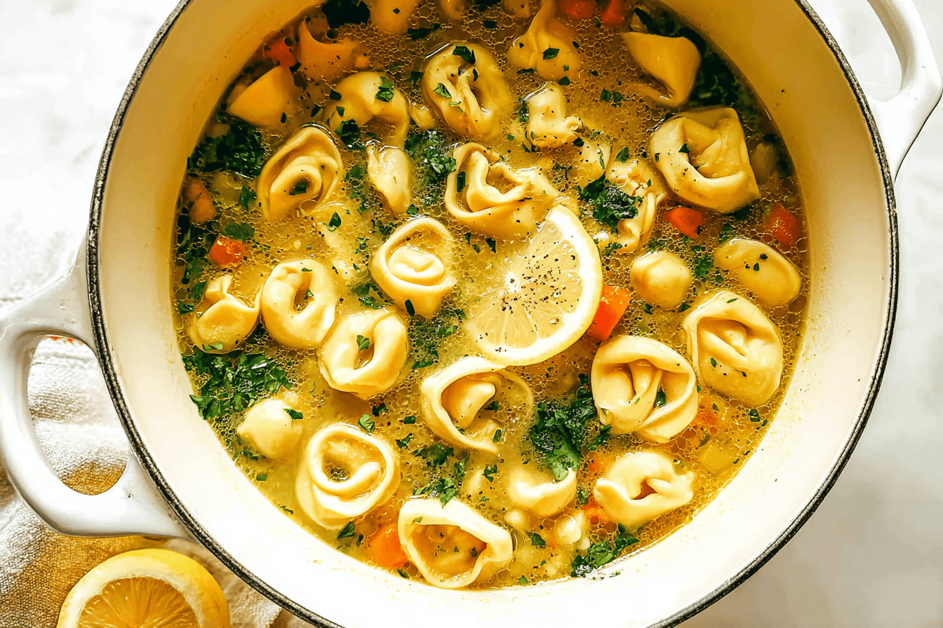 Lemony Tortellini Soup