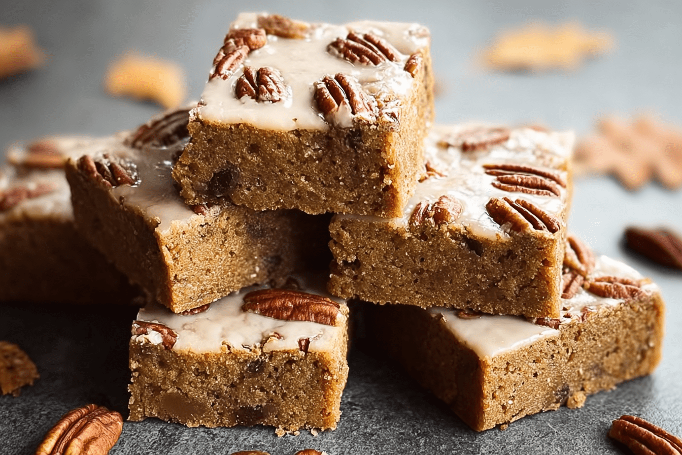 Maple Pecan Blondies