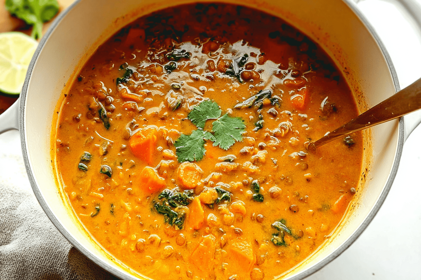 Peanut Curry Lentil Soup