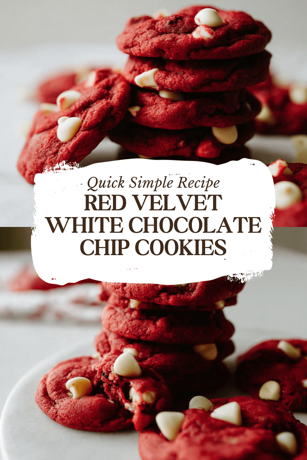 Red Velvet White Chocolate Chip Cookies