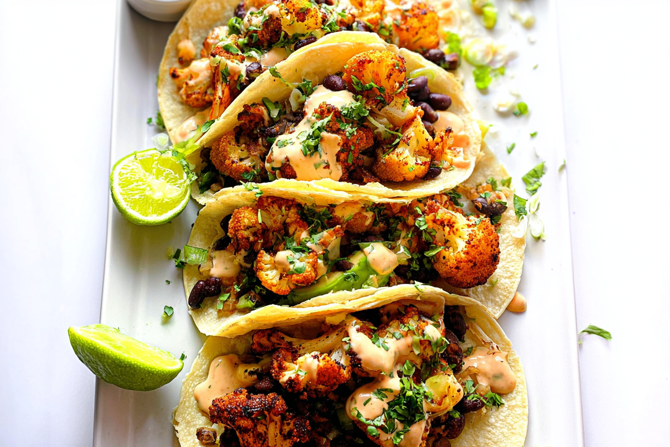 Roasted Cauliflower And Black Bean Tacos With Flavorful Spices 6 Roasted Cauliflower Black Bean Tacos