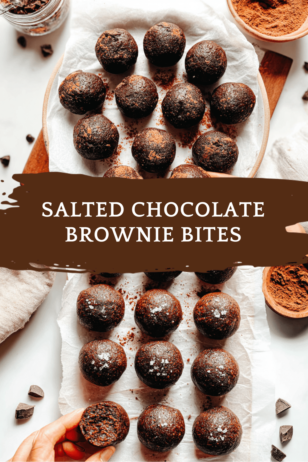 Salted Chocolate Brownie Bites