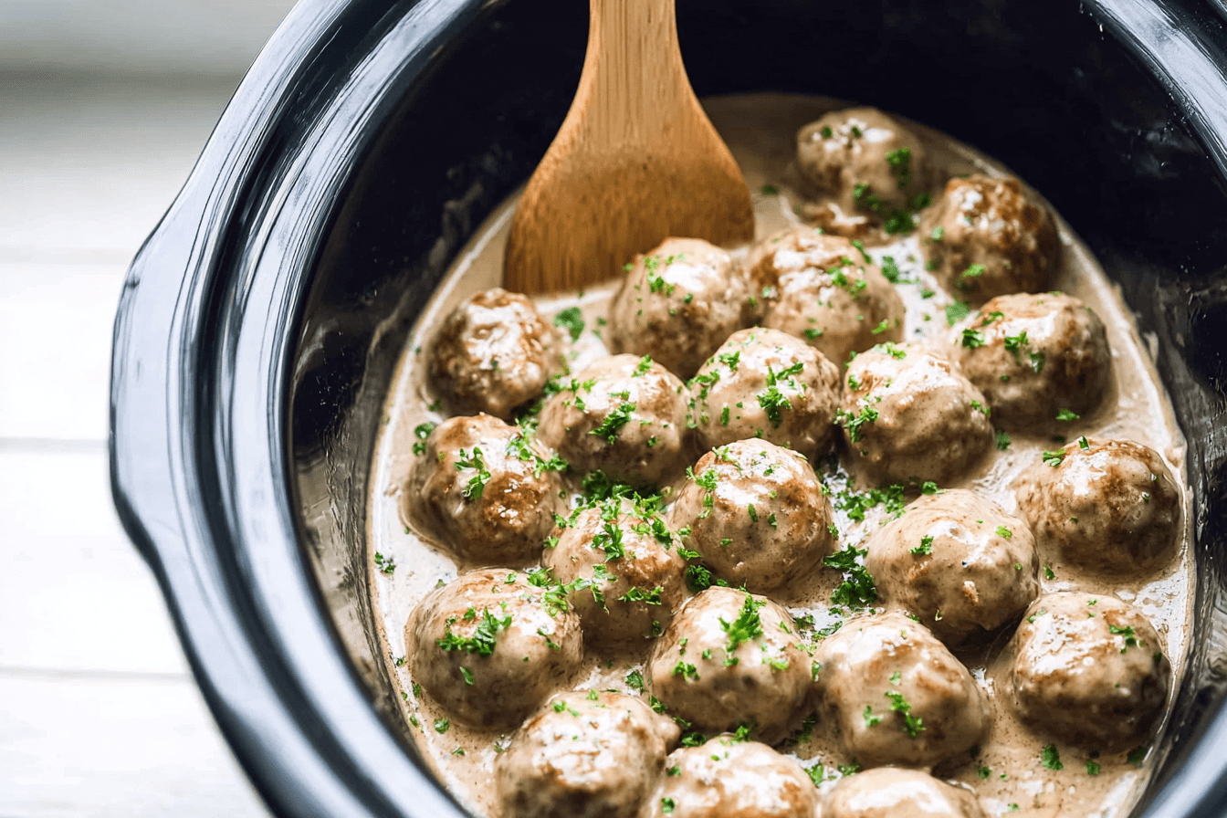 Slow Cooker Swedish Meatballs
