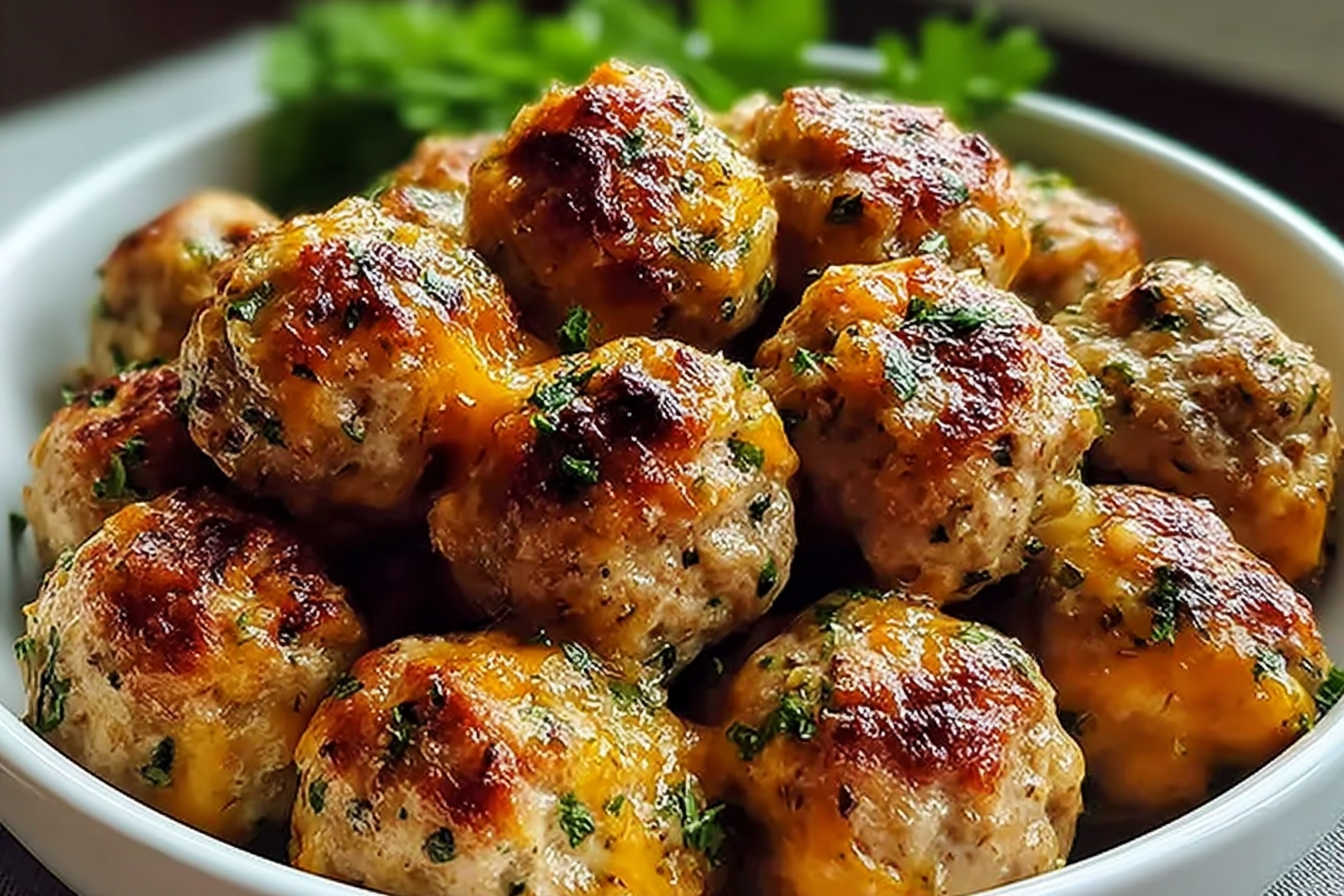 Baked Italian Herb Chicken Meatballs