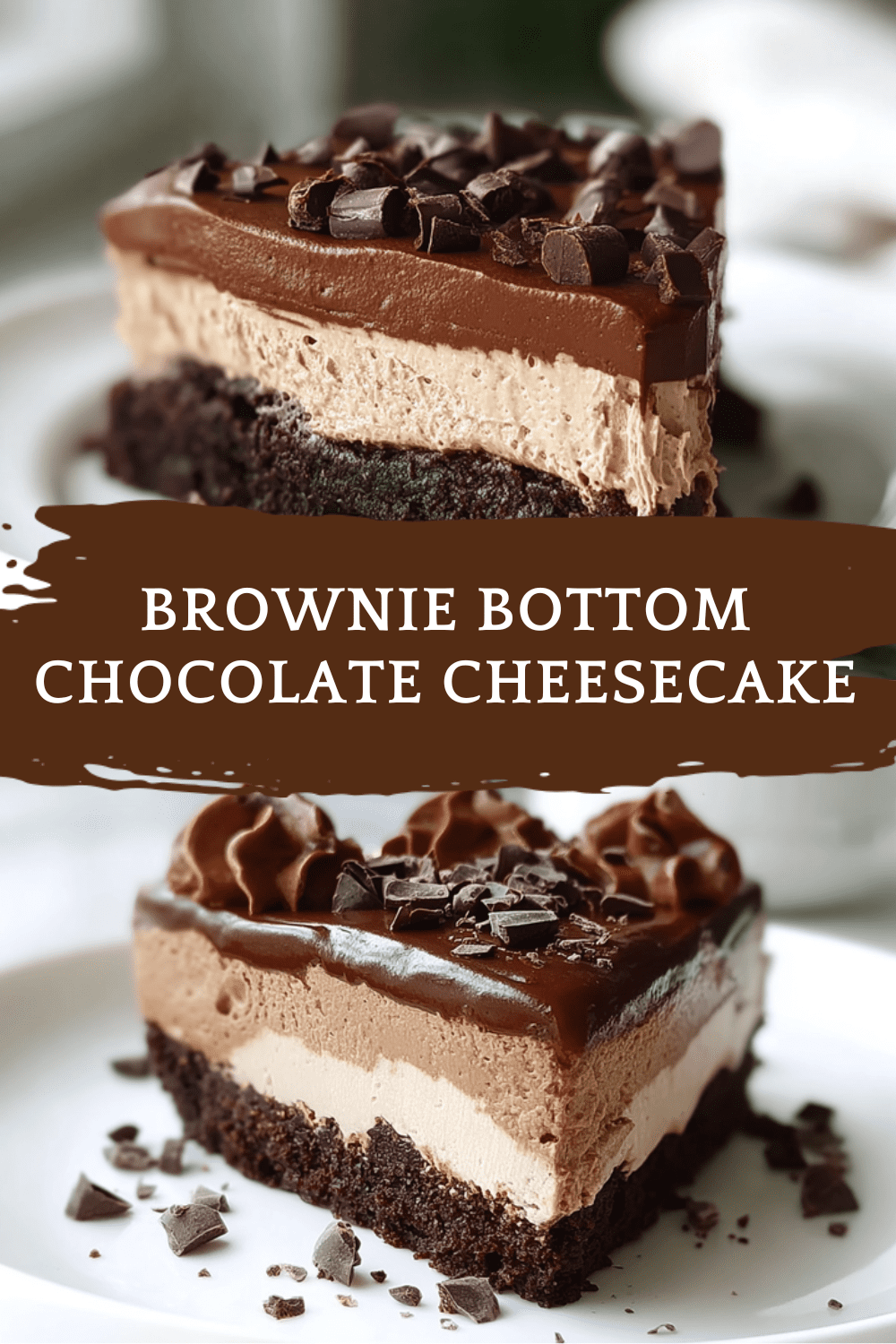 Brownie Bottom Chocolate Cheesecake