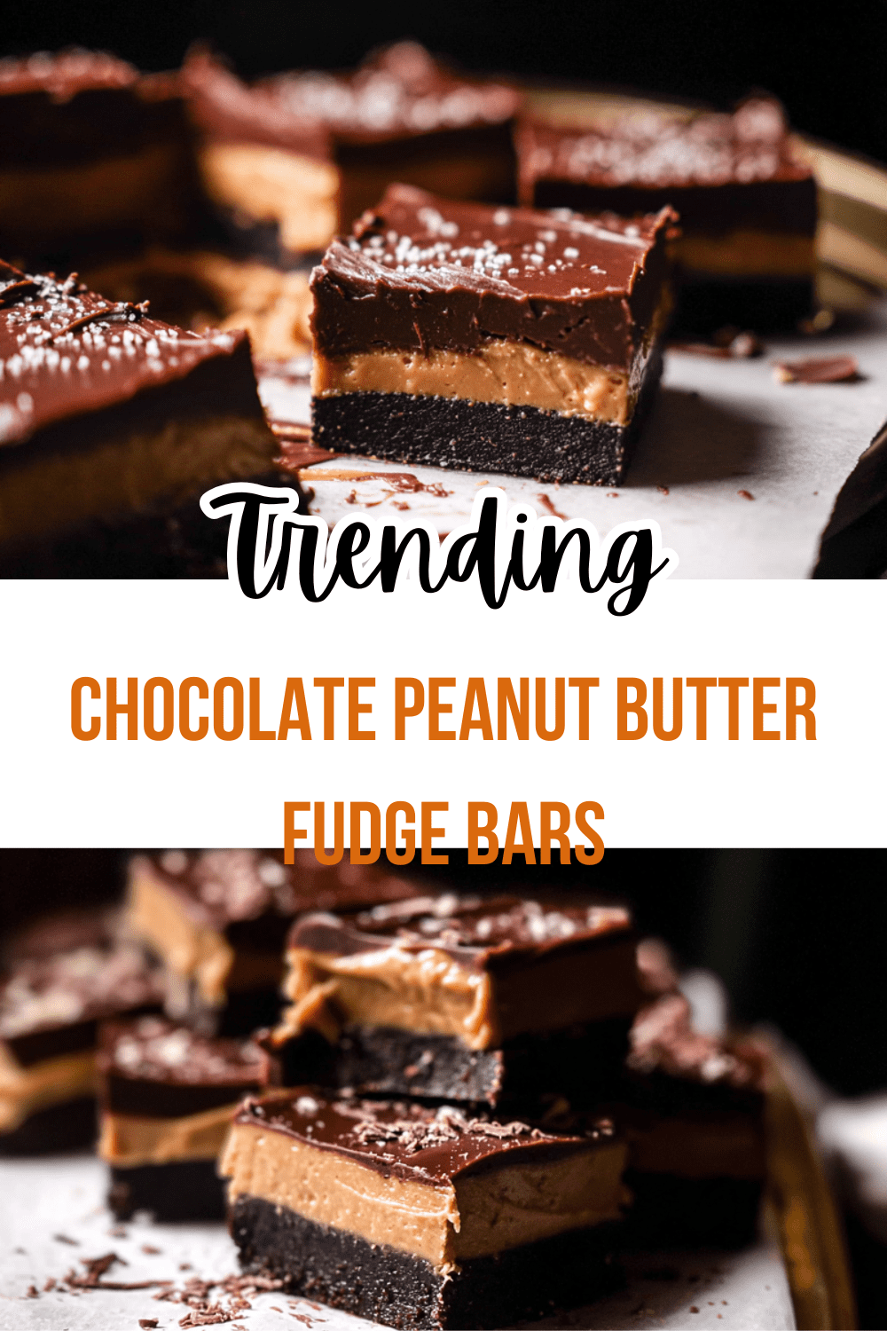 Chocolate Peanut Butter Fudge Bars