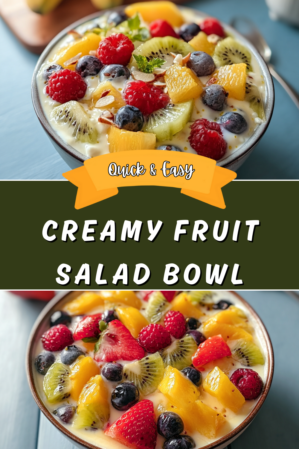 Creamy Fruit Salad Bowl