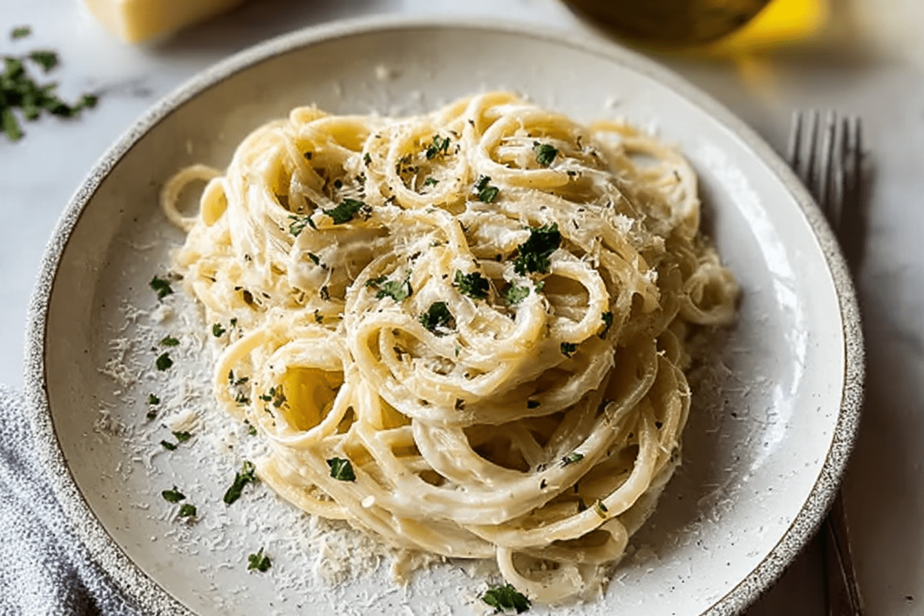 Garlic Parmesan Pasta One Pot Creamy Weeknight Meal In 20 Minutes 6 Creamy Garlic Parmesan Pasta
