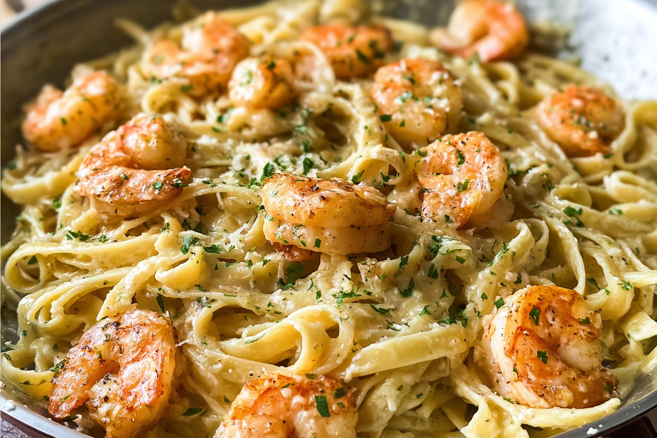 Creamy Garlic Shrimp Pasta