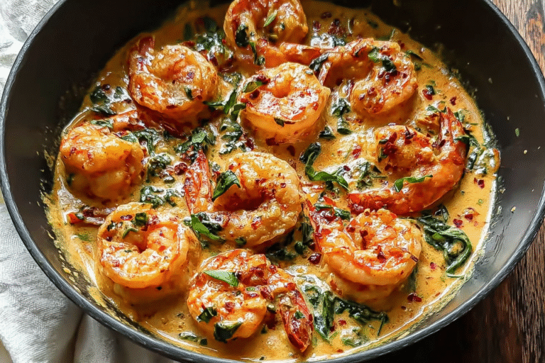 Creamy Tuscan Shrimp With Garlic, Sun Dried Tomatoes And Baby Spinach 8 Creamy Tuscan Shrimp 68.Png