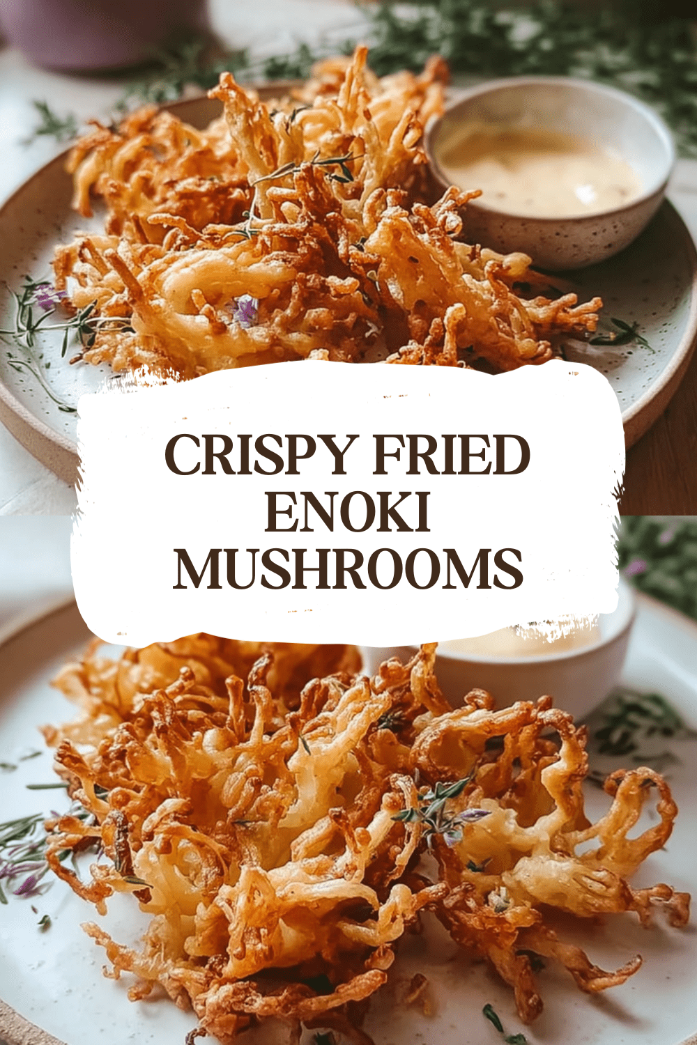 Crispy Fried Enoki Mushrooms