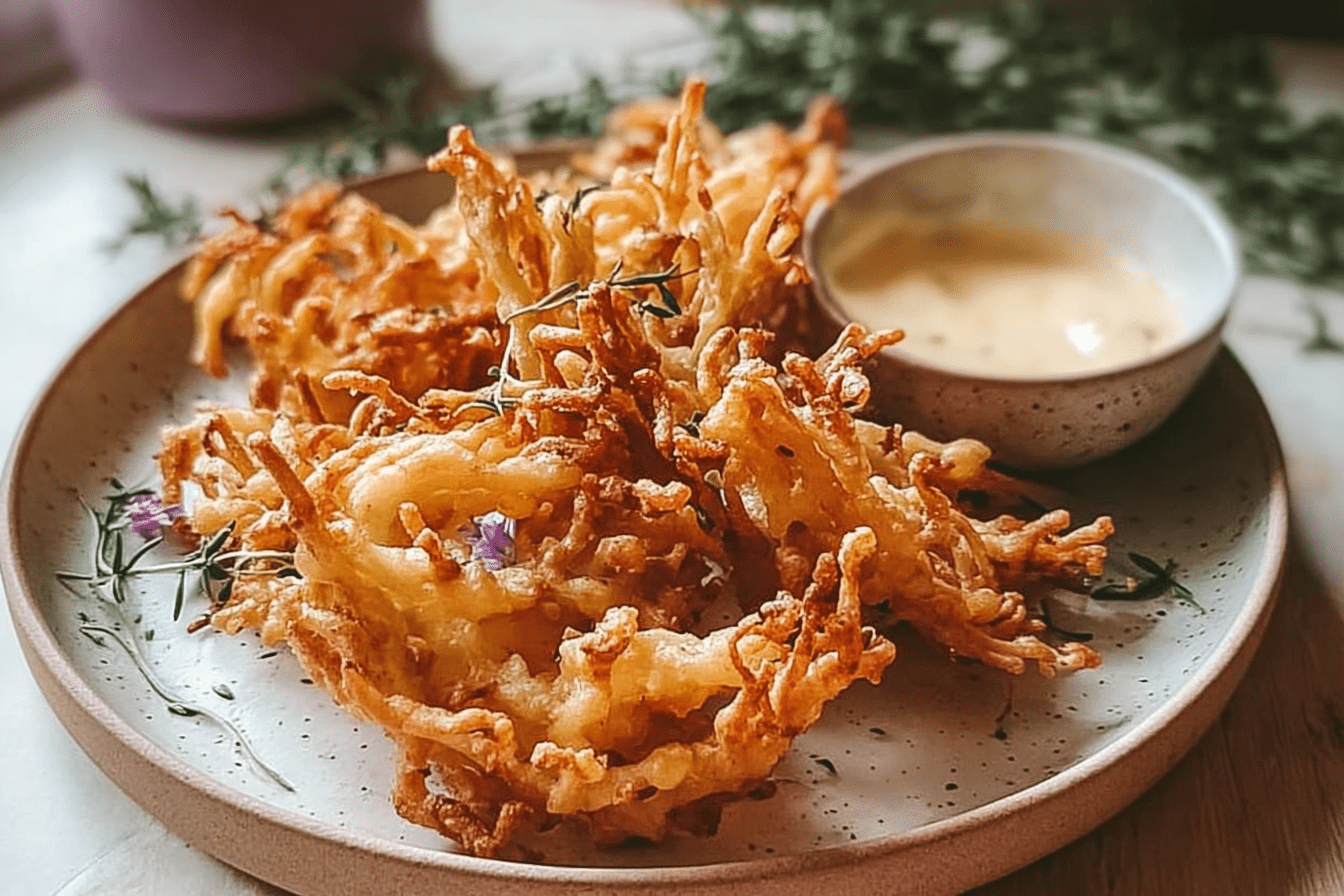 Crispy Fried Enoki Mushrooms