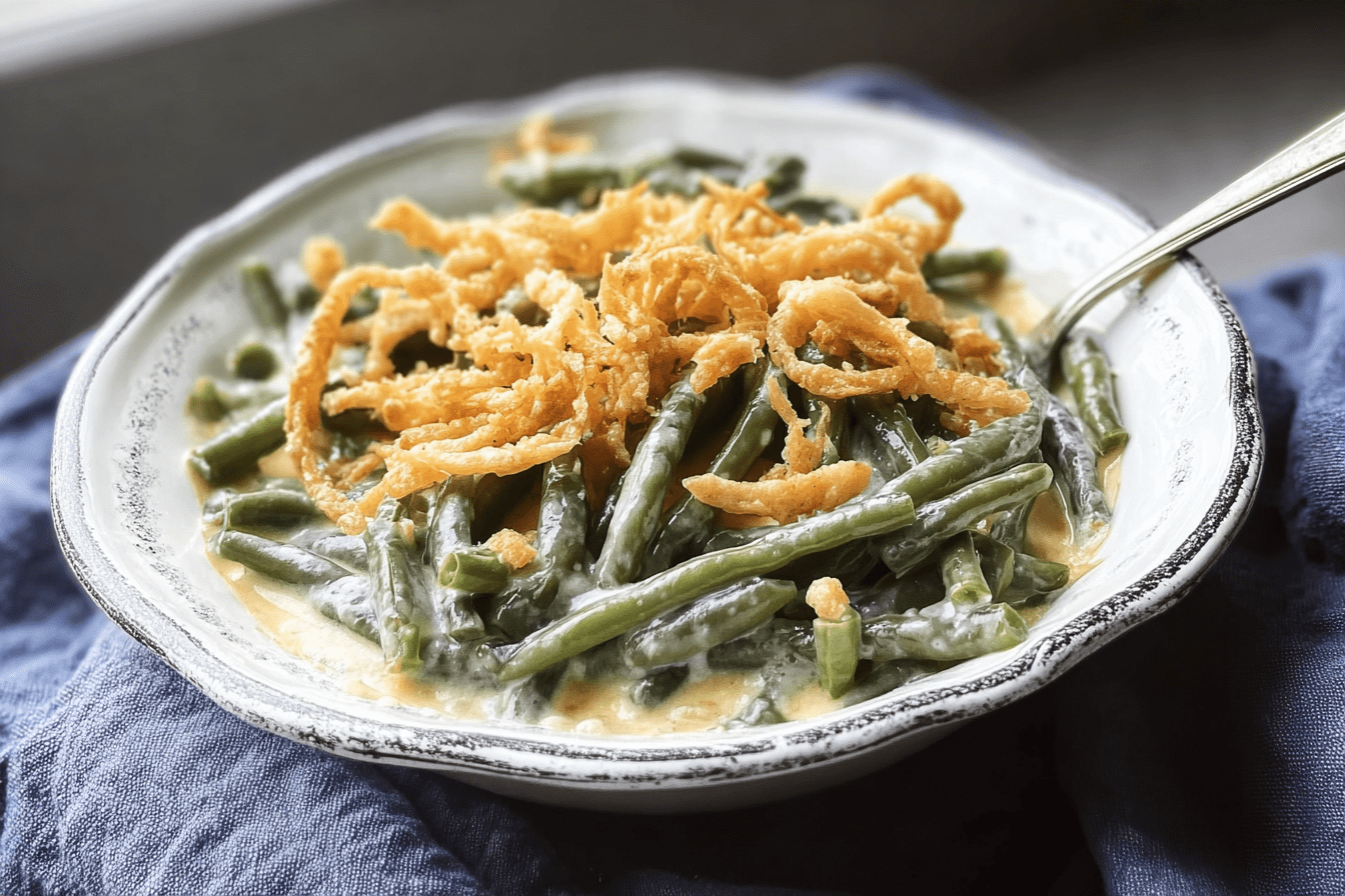 Green Bean Casserole Recipe With Creamy Sauce And Crispy Topping 6 Green Bean Casserole